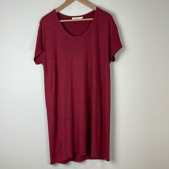 Rag & Bone Red T-Shirt Dress - Size Large - Picture 2 of 8